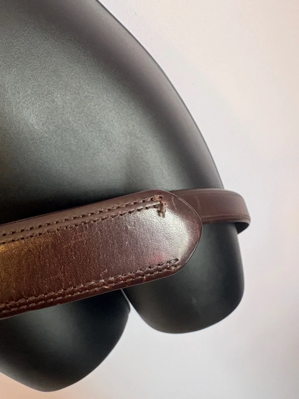Coach Brown Leather Belt with Silver Metal Buckle